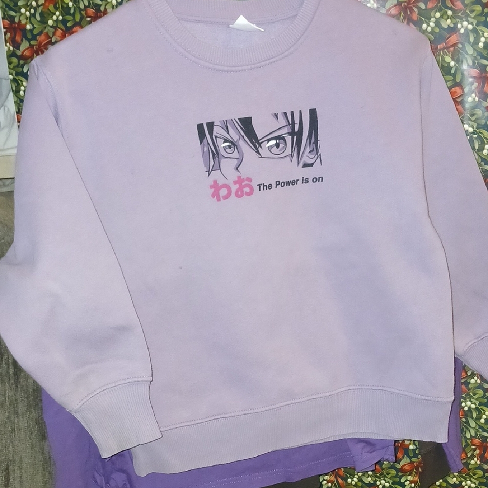 Zara Lavender Graphic Kids Sweater